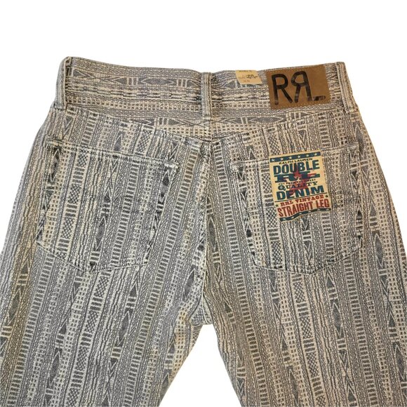 Ralph Lauren RRL Southwestern Printed Vintage Straight Leg Jeans - Picture 6 of 14